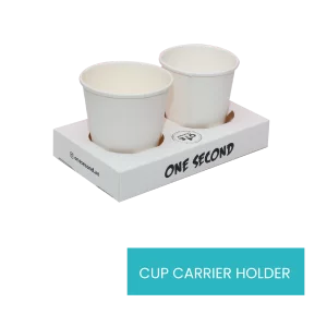 2 Cup Drink Carrier, Kraft Paperboard Handled Drink Carriers To Go Coffee Cup Holder, For Hot and Cold Cup Carrier, Takeout, Cafe and Restaurant Food Service Delivery (20 Pack)