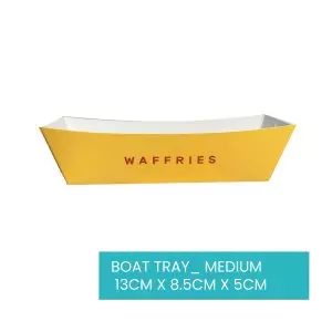 Kraft Paper Boat Tray - Sustainable customized print food packaging solutions