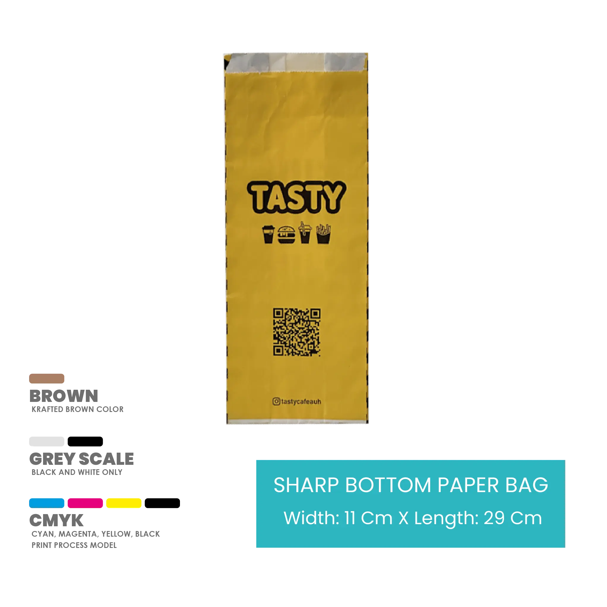 Sharp Bottom Disposable Paper Bags