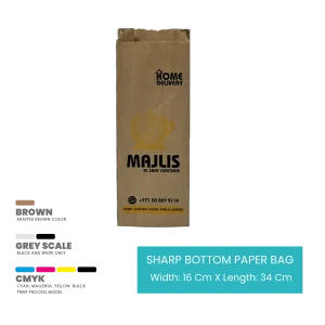 Sharp Bottom Disposable Paper Bags