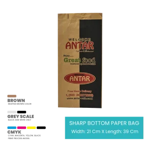 Sharp Bottom Disposable Paper Bags