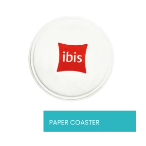 Disposable Paper Coasters (Set of 100) - Use and Throw Reversible Paper Coasters-Perfect for Bar, Hotel, Restaurant Purpose & Parties